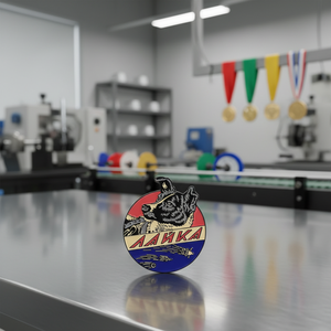 Medallas de Oro de Aleación de Zinc de Alta Calidad con Diseño de Fábrica, Cinta y Logotipo Personalizado, Insignia Moderna para Maratón, Carreras y Spinning - Product Image 3