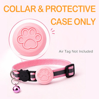 Collier de chat réglable en gros, anti-perte, avec support en silicone réfléchissant pour Airtag et traceur GPS