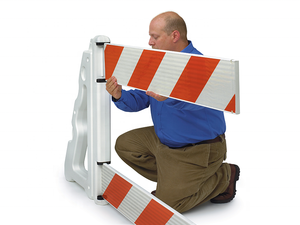 Barrera Peatonal Multifuncional, Barrera de Seguridad Portátil, Barrera de Cierre con Reflectores, Barrera Plegable de Desvío Longitudinal - Product Image 2