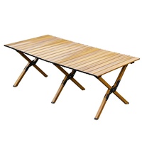 Outdoor Aluminiumlegierung Rechteckiger Tragbarer Klapptisch Ultraleichter Eierrolltisch für Camping, Grillen, Reisen und Nachtmarktstände