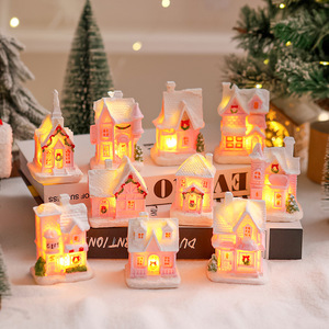 <span class=keywords><strong>Casa</strong></span> pequeña Art <span class=keywords><strong>Deco</strong></span> de resina rosa con paisaje en miniatura ligero decoración del hogar figurita regalo para niña - Product Image 1