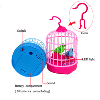 Jouet de cage à oiseaux à activation sonore et à piles, oiseaux chantants gazouillis et qui battent des ailes, cadeaux pour les tout-petits, les enfants