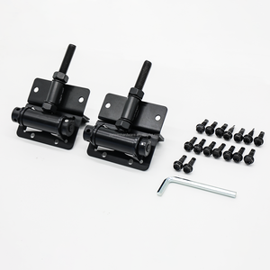 Charnière <span class=keywords><strong>de</strong></span> porte réglable en acier galvanisé noir robuste, charnière <span class=keywords><strong>de</strong></span> porte en acier inoxydable, charnière <span class=keywords><strong>de</strong></span> porte en PVC pour clôture/ferme/jardin - Product Image 1