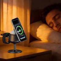Chargeur sans fil magnétique pliable 3-en-1 Anfuyou W109 premium à charge rapide 25W pour téléphone, montre et écouteurs – Vente chaude en usine