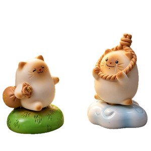 Yu Mo Cat Escape Caja Sorpresa Giratoria de Resina, Figura de Mascota de Dibujos Animados, Decoración de Escritorio, Regalo - Product Image 5