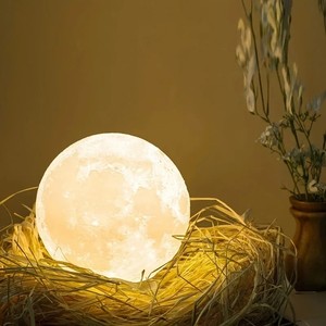 LED Moon Galaxy Night <b>Light</b> Book <b>Light</b> Indoor Bedroom Decor Portable Ambient Lighting Lamp For Home Decoration - Product Image 3