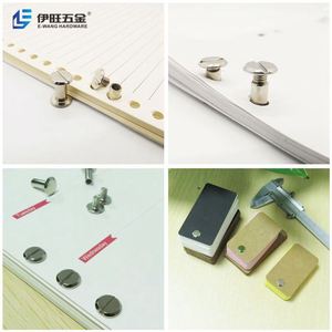 YIWANG Ventas de fábrica 28mm Perno de metal Macho y hembra Clavos de libro Tornillos de encuadernación - Product Image 5
