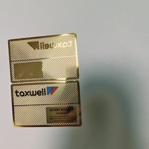 Tarjeta de visita personalizada de acero inoxidable negro mate de lujo espacios en blanco corte láser grabado banda magnética en relieve oro rosa espejo hecho - Product Image 5