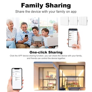 Interruptor de Parede <span class=keywords><strong>Smart</strong></span> Life ZigBee com Botão de Pressão 1 2 <span class=keywords><strong>3</strong></span> Gangue para Controle Remoto por Voz via APP Alexa Google Home Sem Fio Neutro - Product Image 6