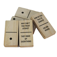 Jeu de dominos double 6, 28 pièces en mélamine, jeu de table classique amusant, cadeau éducatif avec coffret en bois pour garçons et filles