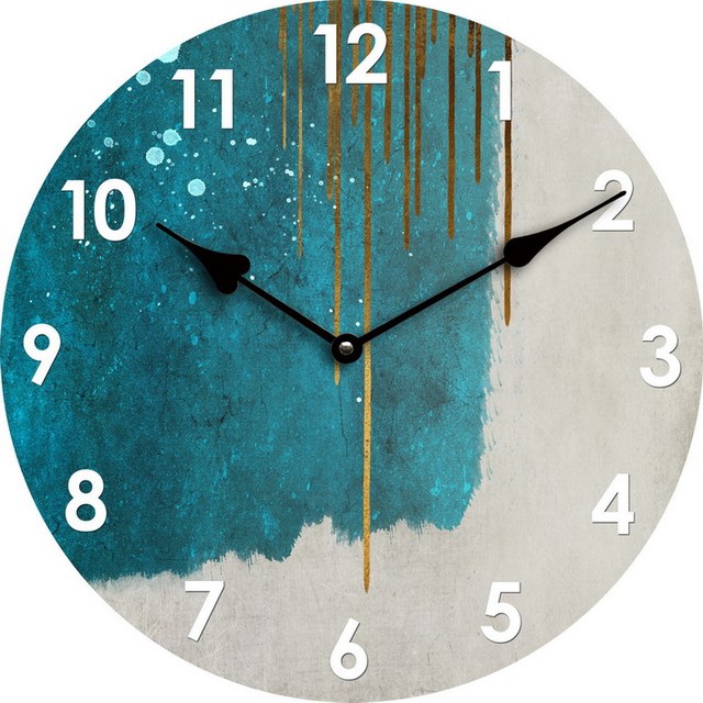 Digital Needle Display Modern Wall Clock Antique Style Home & Restaurant Coffee Shop Living Room Decor