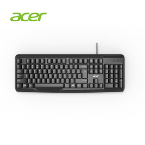 Acer OKB010 Clavier Filaire Ergonomique <span class=keywords><strong>Ultra</strong></span> Mince Mobile 104 Touches Pleine Taille <span class=keywords><strong>USB</strong></span> Ordinateur Accessoire Nouveau pour - Product Image 1