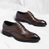 Chaussures à plateforme en cuir véritable à lacets, respirantes, avec amorti, anti-odeur, antidérapantes, rétro, doublure en maille, evergreen