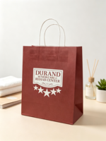 Sac shopping en papier personnalisé imprimé, sac fourre-tout cadeau de marque pour les confiseries et les pâtisseries