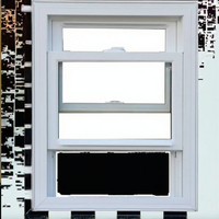 Ventanas de UPVC/PVC con Marco de Aleación de Aluminio, Mosquitera Plegable de Acero Inoxidable, Apertura Horizontal, Diseño Moderno, Aislamiento Térmico