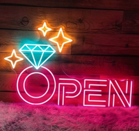Enseigne lumineuse LED néon 3D personnalisée en acrylique – Enseigne commerciale résistante à l'eau pour intérieur/extérieur avec éclairage décoratif