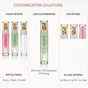 Gloss à lèvres repulpant naturel, personnalisé avec votre marque, aromatisé, avec tube dégradé pour maquillage de fête, logo personnalisé - Product Image 6