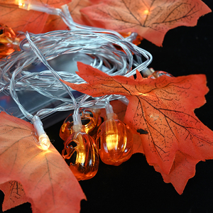 Sécurité LED Halloween <span class=keywords><strong>Citrouille</strong></span> Lanterne Cordes Fantôme Festival Chapeau Décoratif <span class=keywords><strong>Citrouille</strong></span> Fantôme Crâne Lanternes <span class=keywords><strong>Feuille</strong></span> D'érable Halloweek's - Product Image 5