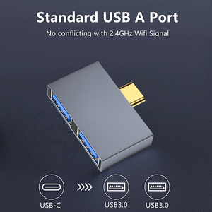 <span class=keywords><strong>Usb</strong></span> C 3.0 Hub chuyển đổi ổn định truyền <span class=keywords><strong>2</strong></span> trong 1 Type-C nam kép <span class=keywords><strong>USB</strong></span> 3.0 nữ nối cho PC máy tính xách tay <span class=keywords><strong>iPad</strong></span> kho có sẵn - Product Image 4