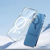 Vente Flash Coque Transparente Magnétique Sans Fil pour iPhone 11 12 13 15 16 Pro Max, Design Simple avec Emballage