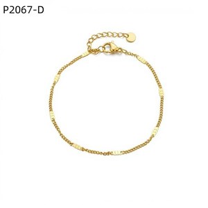 Pulsera de cadena Amy Amy Fashion, chapada en plata, estilo clásico para mujer, joyería de regalo P2067 - Product Image 2