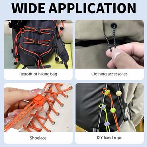 Cordon élastique réfléchissant de 60 pieds, 2,5 mm, luminescent dans le noir, corde élastique antichoc pour bricolage, artisanat, camping, randonnée, bracelets, lacets de chaussures - Product Image 6