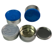 Boîtes de fleurs d'herbes sèches en étain à ouverture facile et auto-scellante 100ml pour couvercle en plastique de 3.5 grammes avec étiquette personnalisée, emballage anti-odeur, boîtes en métal