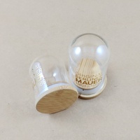 Mini dôme d'affichage en verre soufflé à la bouche d'usine avec Logo doré/petit dôme en verre/dôme cadeau Cloche en verre pour le stockage des cadeaux