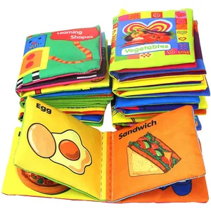 Hot Selling Baby Zachte Doek Boeken Leren Speelgoed Vroeg Educatief Speelgoed Wasbaar Buigbare Baby Zacht Boek Speelgoed Kinderen Doek Boeken