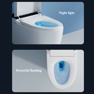 Toilette Intelligente con Bidet Elettrico, WC in Ceramica con Sensore a Pedale e Scarico Automatico - Product Image 4
