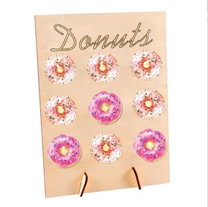 DIY Wooden Donut Holder Donut Wall Stand Doughnut Rack Storage Racks Donut Display for Wedding