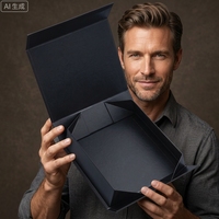 Magnetische Faltbare Geschenkbox mit Mattkarton und Warmbraunem Folienlogo für Geschenkverpackungen und Großhandelsbestellungen mit Ihrem Logo