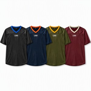 Maillot de football décontracté à manches raglan, imprimé numérique personnalisé, color-block, 100 % polyester, anti-humidité, séchage rapide, extensible dans quatre directions, vente en gros - Product Image 3