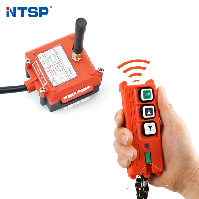 INTER-SPAN F21-2S Crane Wireless Remote Control Transmitter 315MHz 1 Year AC24V-220V Long-Distance Industrial Control 100m CE