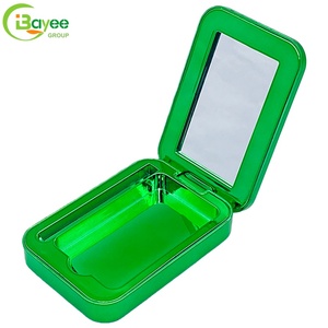 PortableTravel Cosmetic Storage Case Custom Logo Plastic Makeup Box With Built-in <b>Mirror</b> DIY Empty Compact Makeup Organizer - Product Image 3