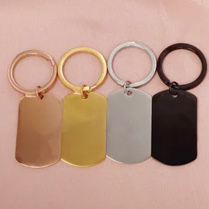 Dogtag-Schlüsselanhänger individuelle einfarbige Schlüsselanhänger Edelstahl-Schlüsselanhänger Geschenk für ihn DIY-Schlüsselanhänger