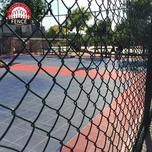 48 Inch Tall Green Vinyl Coated Chain Link Fencing Basketball Fence