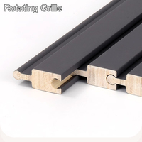 Nouveau design de grille rotative flexible en bois massif Panneau mural incurvé en WPC