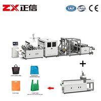 Machine de fabrication de sacs shopping non tissés entièrement automatique ZXL-D700 avec poignée souple, moteur PLC, haute productivité, guide d'installation