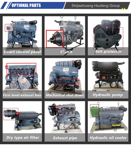 4 Cyl air Compressor Mini Farming Grinding Cornmeal Chaff Cutter Stone Wood Crusher Machine diesel Engine for deutz F4L913 - Product Image 5