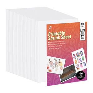 Thu nhỏ PVC giấy bọc Sheets peintable đầy màu sắc trắng truyền nhiệt máy in phun có thể in Pet phim nhựa thu nhỏ giấy tờ - Product Image 3