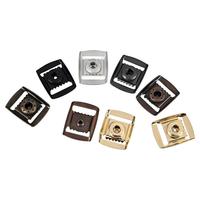 Boucle de casquette métallique réglable de 18 mm pour sangle de chapeau, fermeture à bouton-pression, vente en gros