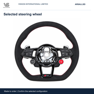 Volant en daim pour Audi R8 Open Center Configuration sélectionnée AR8ALLSD - Product Image 1