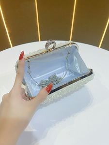 2026 Women Evening <strong>Handbags</strong> Noble Beaded Clutch Purse Wedding Party Chain Purses <strong>Small</strong> Purse Elegant <strong>White</strong> Pearl Party <strong>Handbags</strong> - Product Image 6
