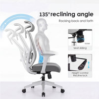 Chaise de bureau exécutive ergonomique en maille, design moderne, avec vérin à gaz réglable en hauteur et appui-tête 3D - OEM/ODM