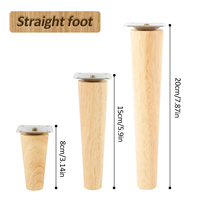Pieds de meuble en bois massif 4 pièces pour canapé contemporain antidérapant Support de meuble TV pour lit/armoire/Table à thé