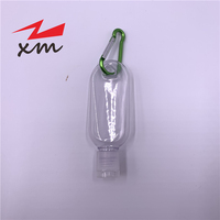 Gran Stock de Botellas de 50ml con Tapa Abatible para Desinfectante de Manos, Botellas Transparentes de 60ml para Gel de Manos, Botellas de PETG de 30ml con Llavero para Jabón de Manos