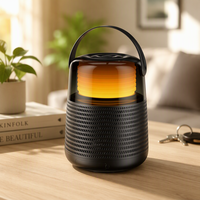 QERE HF55 Mini Enceinte Portable Sans Fil Extérieure avec Subwoofer, Lumières LED RGB Clignotantes, Étanchéité IPX5, Basses Métalliques