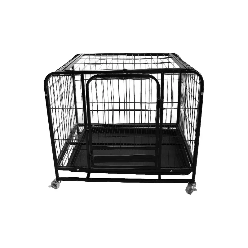 Wholesale Small And Medium Dog Kennel Cage Dog Cages Metal Kennels With Wheels