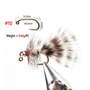 Tungsten Jig bugger tan nhanh chìm ướt Euro Nữ Thần Grizzly yên hackle Streamer leeches Trout steelhead Bass câu cá ruồi - Product Image 3